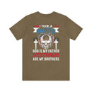 Spiritual Brotherhood: Military Design T-Shirt - 'I Took a DNA Test, God is My Father, Veterans are My Brothers