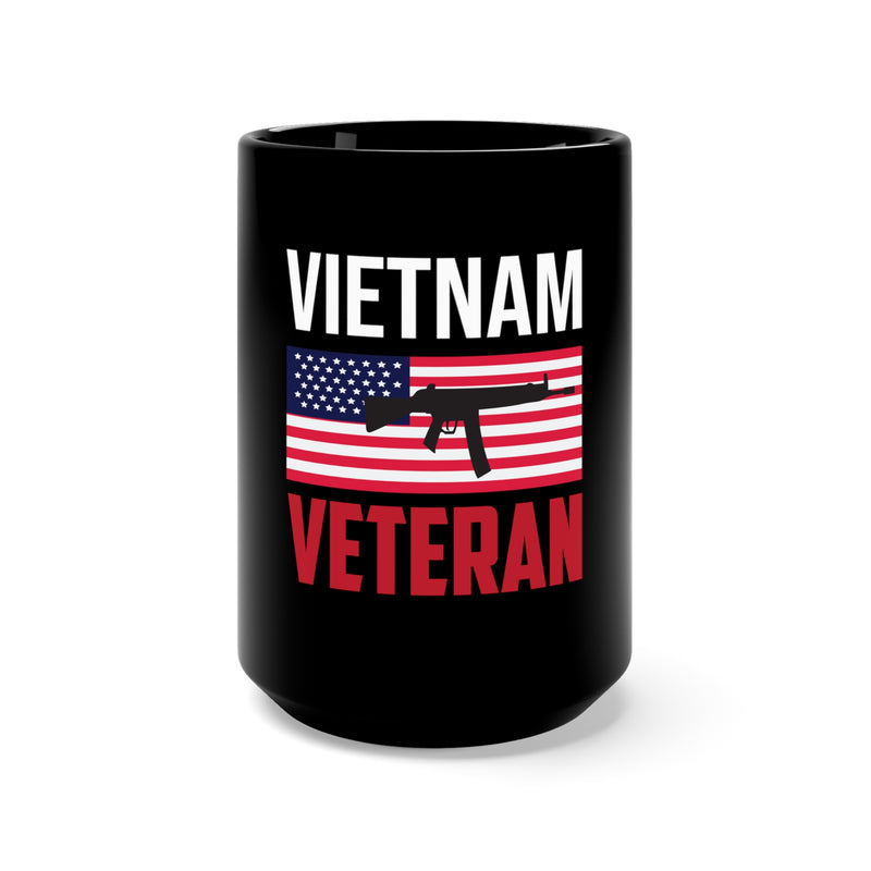 Vietnam War Legacy: 15oz Military Design Black Mug - Honoring the Vietnam Veteran's Service and Sacrifice