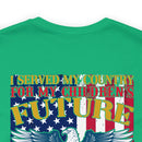 Proud Veteran Grandpa Military Design T-Shirt - 'Protecting Our Children's Future and Defending the Rights of Our Grandchildren'