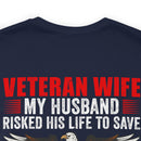 Military Design T-Shirt: Veteran Wife - Protected by a Hero, Loved by a Veteran