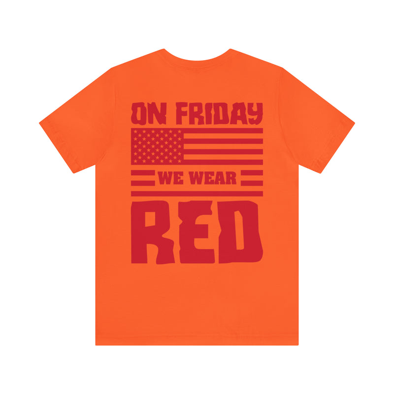 Red Friday Warrior: Military Design T-Shirt - On Friday We Wear Red