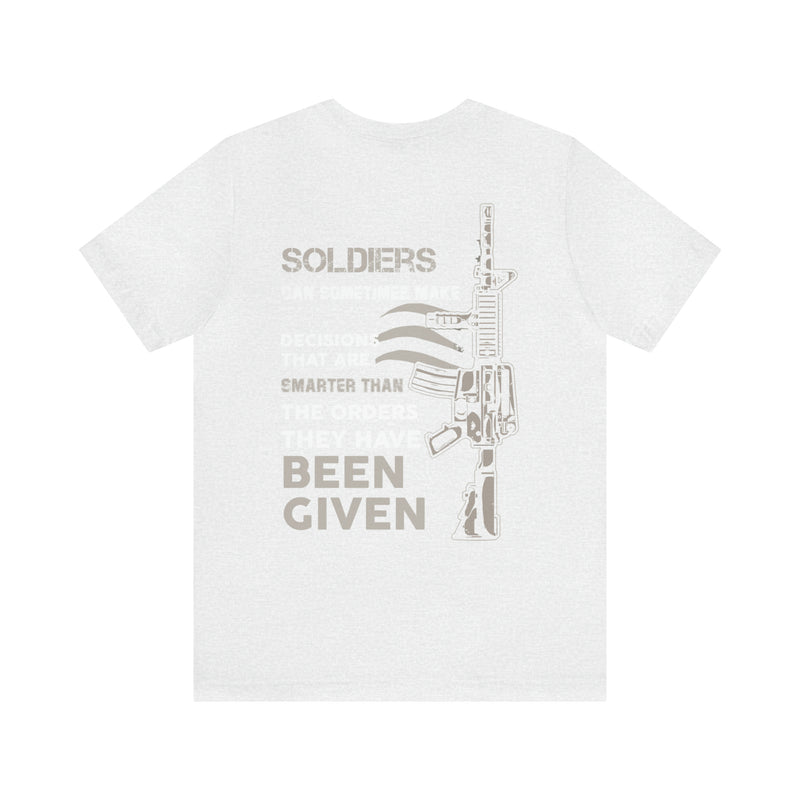 Intelligent Valor: Military Design T-Shirt Celebrating Adaptive Decision-Making