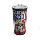 Veteran's Girl Zone - 20oz Military Design Tumbler: 'Keep Back 200 Feet' - Black Background