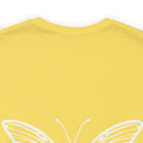 Butterfly Wings of Hope: Spreading PTSD Awareness with our Text Design T-Shirt