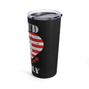 Blackout Honor: 20oz Proud Family Military Design Tumbler - Celebrating Our Heroes in Style