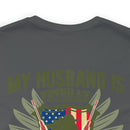 God's Badass: My Veteran Husband - Military Design T-Shirt Celebrating Strength and Support