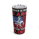 The Soldier's Spirit: 20oz Military Design Tumbler - Empower Your Army with Strength and Unity!