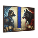 Bound by Honor: A Thin Line Against Evil Framed Canvas