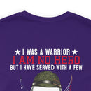 Warrior's Resolve: Military Design T-Shirt - 'I Was a Warrior, Not a Hero, But Served with a Few - Defeat is Not an Option, Quitting is Never an Option - Proud Veteran of the One Percent, Guardians of our Nation's Freedom