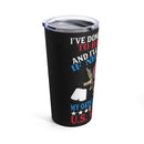 Unwavering Honor: 20oz Black Military Design Tumbler for Fearless U.S. Veterans
