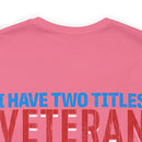 Dual Titles of Strength: Military Design T-Shirt - 'I Have Two Titles - Veteran and Mom, and I Rock Them Both!'