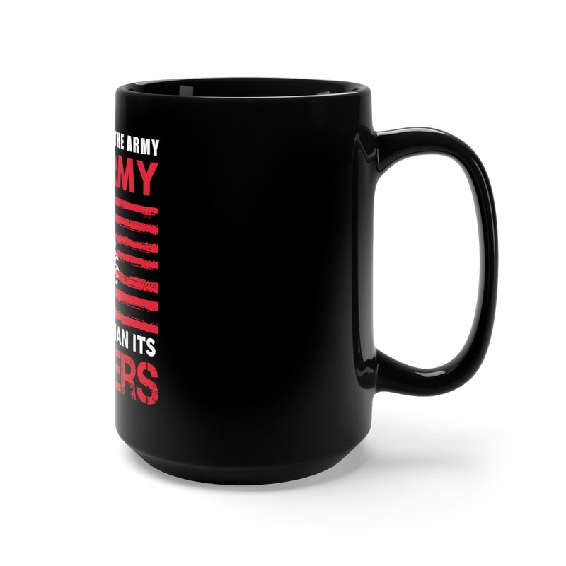 Soldier's Strength: 15oz Military Design Black Mug - Embrace the Unity of Army and Soldiers!