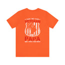 Proud Veteran & Loving Papa: Military Design T-Shirt with Dual Titles