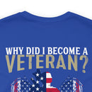 Serving with Courage: Military Design T-Shirt - 'Why Did I Become a Veteran? Because Football, Baseball, and Basketball Only Require One Ball!