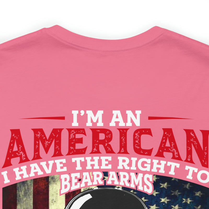 Unisex 'I Am an American, Right to Bear Arms, No Approval Required' Military-Inspired T-Shirt