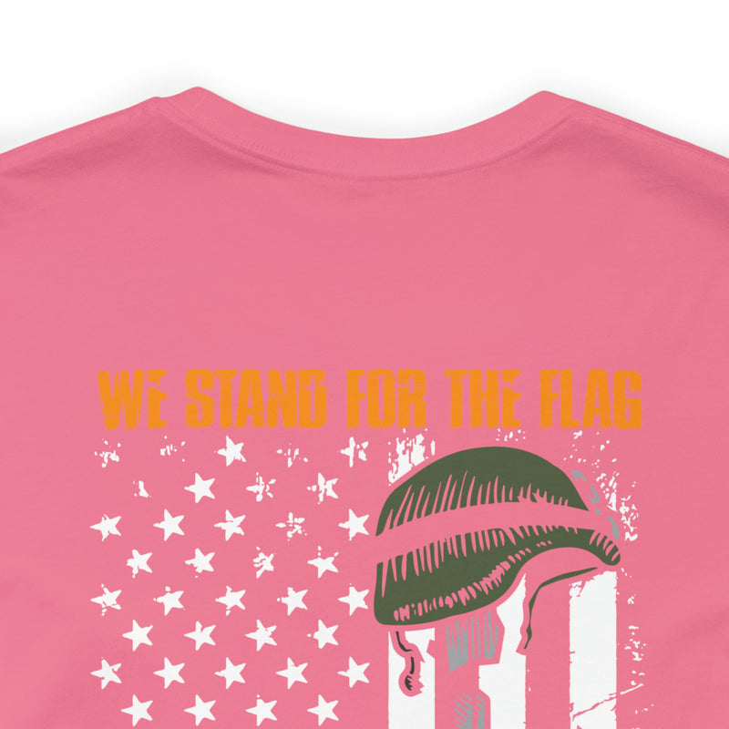 United in Resilience: Military T-Shirt with 'We Stand for the Flag' Design