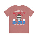Respectful Tribute: Military Design T-Shirt - 'Honor the Sacrifice, Remember the Service