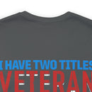 Dual Titles of Strength: Military Design T-Shirt - 'I Have Two Titles - Veteran and Mom, and I Rock Them Both!'