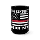 USS Kentucky SSBN 737 15oz Military Design Black Mug - Saluting Submarine Excellence!