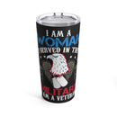 Fierce and Fearless: 20oz Military Design Tumbler for Women Veterans