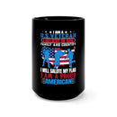 Proudly American: 15oz Black Military Design Mug - 'U.S. Veteran: Believing in God, Family, and Country'