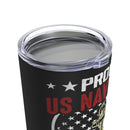 Mom: Proud Supporter of the US Navy - Military Design Tumbler, 20oz