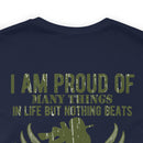 Daughter of a Veteran: Military Design T-Shirt - 'Proud of Many Things, but Nothing Beats Being a Veteran's Daughter