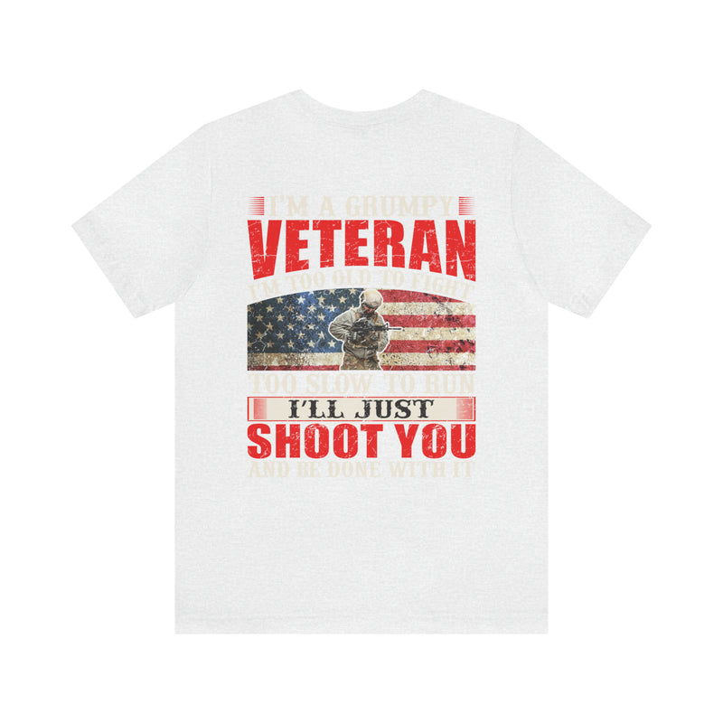 Grumpy Veteran: Military Design T-Shirt - Experience, Tenacity, and No-Nonsense Attitude