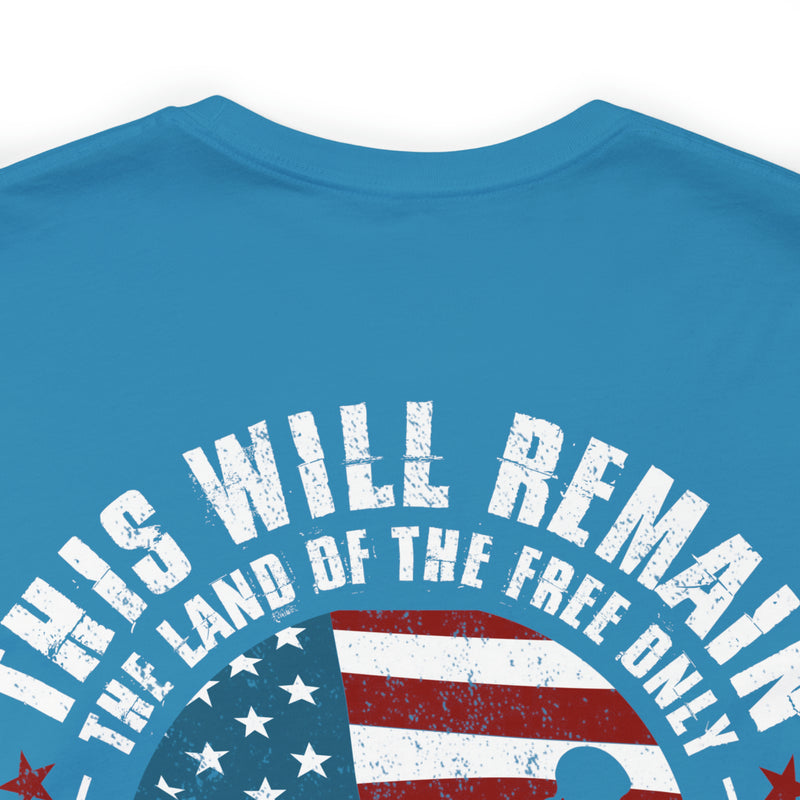 Home of the Brave: This Land of the Free Military Design T-Shirt