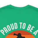 Combat-Ready Pride: Proud to Be a Veteran Military Design T-Shirt