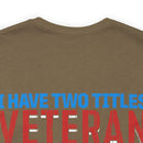 Dual Titles of Strength: Military Design T-Shirt - 'I Have Two Titles - Veteran and Mom, and I Rock Them Both!'