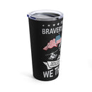 Gratitude and Respect: 20oz Black Military Design Tumbler - Honoring Your Bravery and Dedication