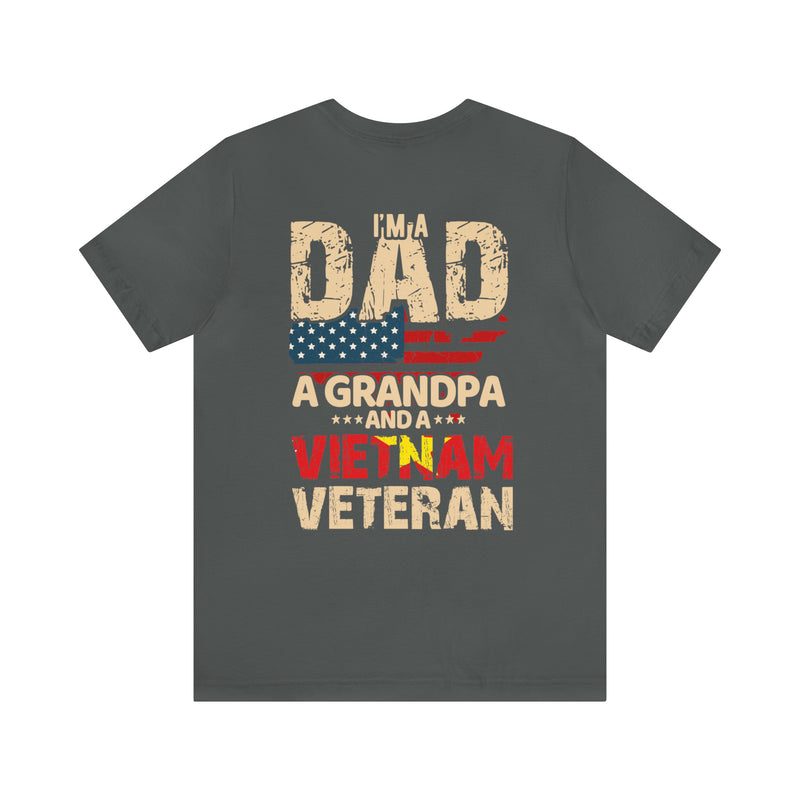 Proud Legacy: Dad, Grandpa, Vietnam Veteran - Military Design T-Shirt Celebrating Family and Service