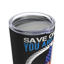 Life Saver: 20oz Black Military Design Tumbler - Honoring Nurses and Veterans