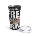 Land of the Free: 20oz Military Design Tumbler - Black Background Edition