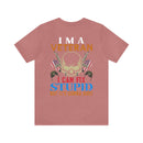 Veteran Themed T-Shirt with 'I Can Fix Stupid' Humorous Military Design