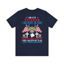 Patriotic Allegiance: Military Design T-Shirt - 'I Am a U.S. Veteran - Believer in God, Family, and Country - Proudly Saluting My Flag'