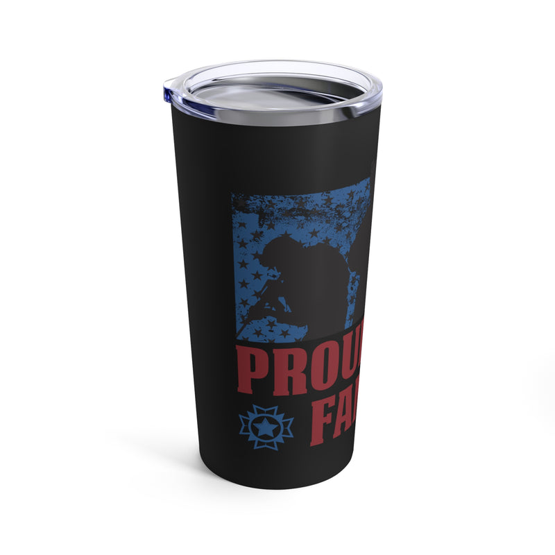 Proud Army Family: 20oz Military Design Tumbler, Showcasing Unyielding Support