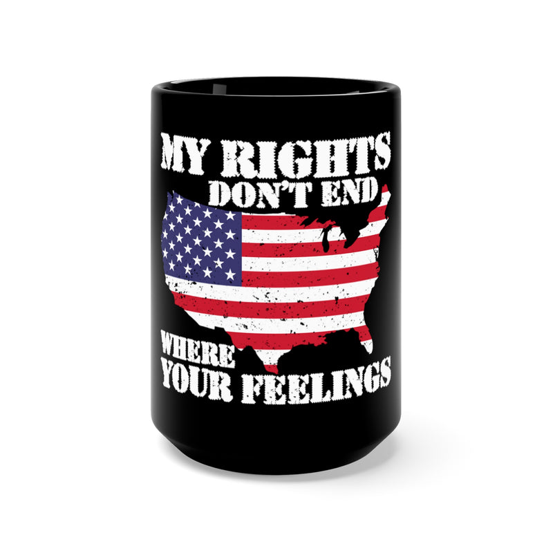 Bold 15oz Military Design Black Mug: Assert Your Rights, Defend Freedom