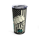 Shining Light on Hidden Struggles: 20oz Tumbler Amplifies PTSD Awareness with 'Not All Wounds Are Visible' on a Black Canvas