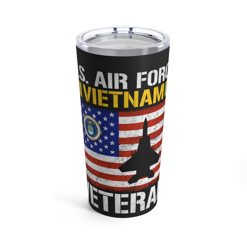 US Air Force Pride 20oz Military Design Tumbler - Black Background