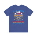 Unyielding Oath: Military-Inspired 'Proud Dad & Veteran' T-Shirt - Embodying an Everlasting Enlistment Pledge