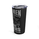 Triumph in Adversity: 20oz Black Military Design Tumbler - Celebrating Brave Soldiers