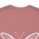 Butterfly Wings of Hope: Spreading PTSD Awareness with our Text Design T-Shirt