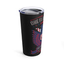 Proudly United: 20oz Black Military Design Tumbler - One Flag, One Land, One Heart