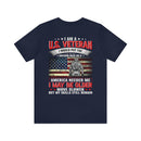 "Timeless Valor: 'U.S Veteran - Aging But Unyielding' T-Shirt - Celebrating Lifelong Skills & Dedication to America