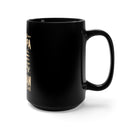 Fearless Father, Grandpa, and Veteran: Military Design Black Mug - 15oz