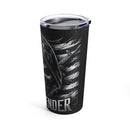 No Surrender Black Flag Skull Tumbler