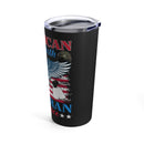 Patriotic Commitment: 20oz Military Design Tumbler - American by Birth, Veteran by Choice - Embrace the Spirit of Service!