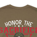 Respectful Tribute: Military Design T-Shirt - 'Honor the Sacrifice, Remember the Service